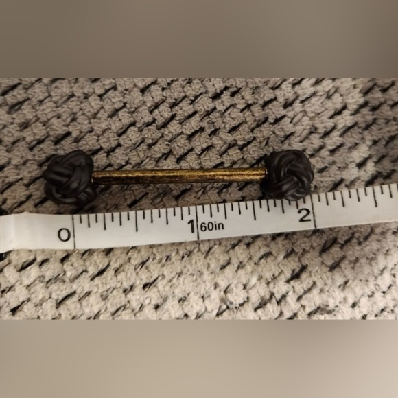 Bottega Veneta Intrecciato Knot Keychain Golden Metallic - Picture 5 of 5